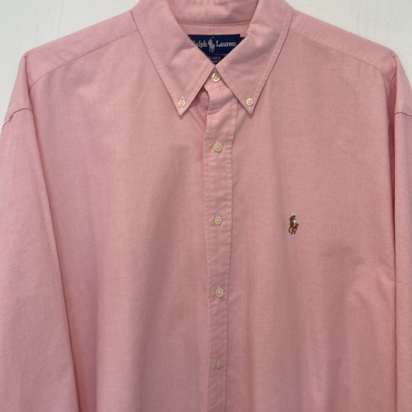 Ralph Lauren Men's 'The Blake'  Long Sleeved Cotton Shirt in Pink XL - Picture 3 of 7